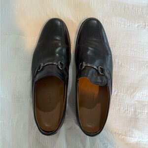 Bostonian Black Leather Loafers with Horsebit Detail
